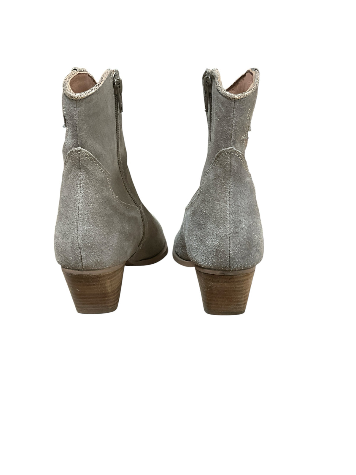 Diba True In A Daze Suede Western Ankle Booties Tan Size 9