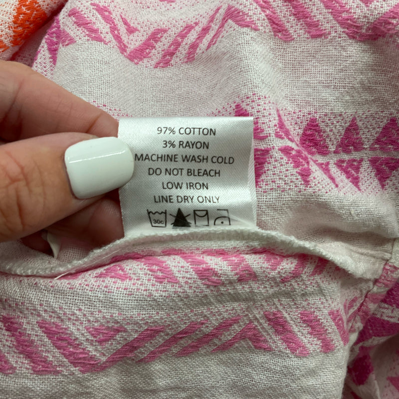 Mud Pie White/PInk/Orange Maxi Pre-Owned Ladies New with Tags Dress -Size Large