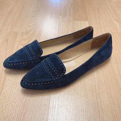 Talbots Shoe Size 11 Navy Suede Pre-Owned Ladies Flats