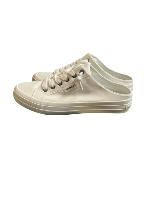 Rocket Dog Jazzin Mule Sneakers Womens Size 10 White Canvas Slip On Shoes