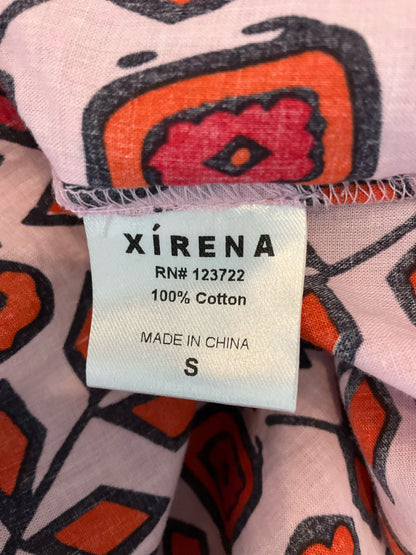 Xirena Beau Floral Ruffle V-Neck Sleeveless Top Size Small