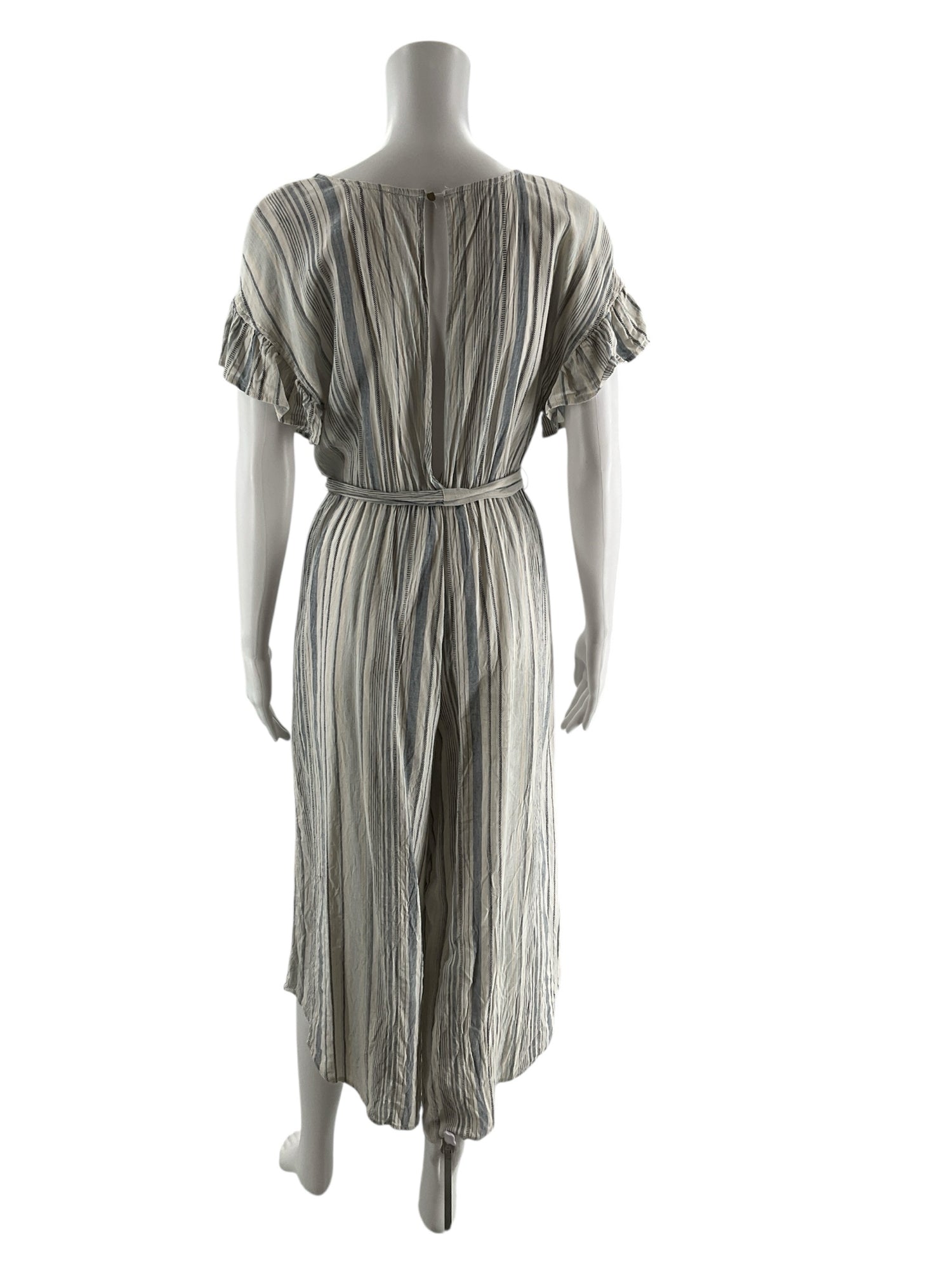 June &amp; Hudson white/blue Jumpsuit White/Blue Stripe Pre-Owned Ladies Jumpsuit - Size Small - Size S
