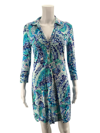 Lilly Pulitzer Skipper Popover Dress XS In The Vias Print Tunic