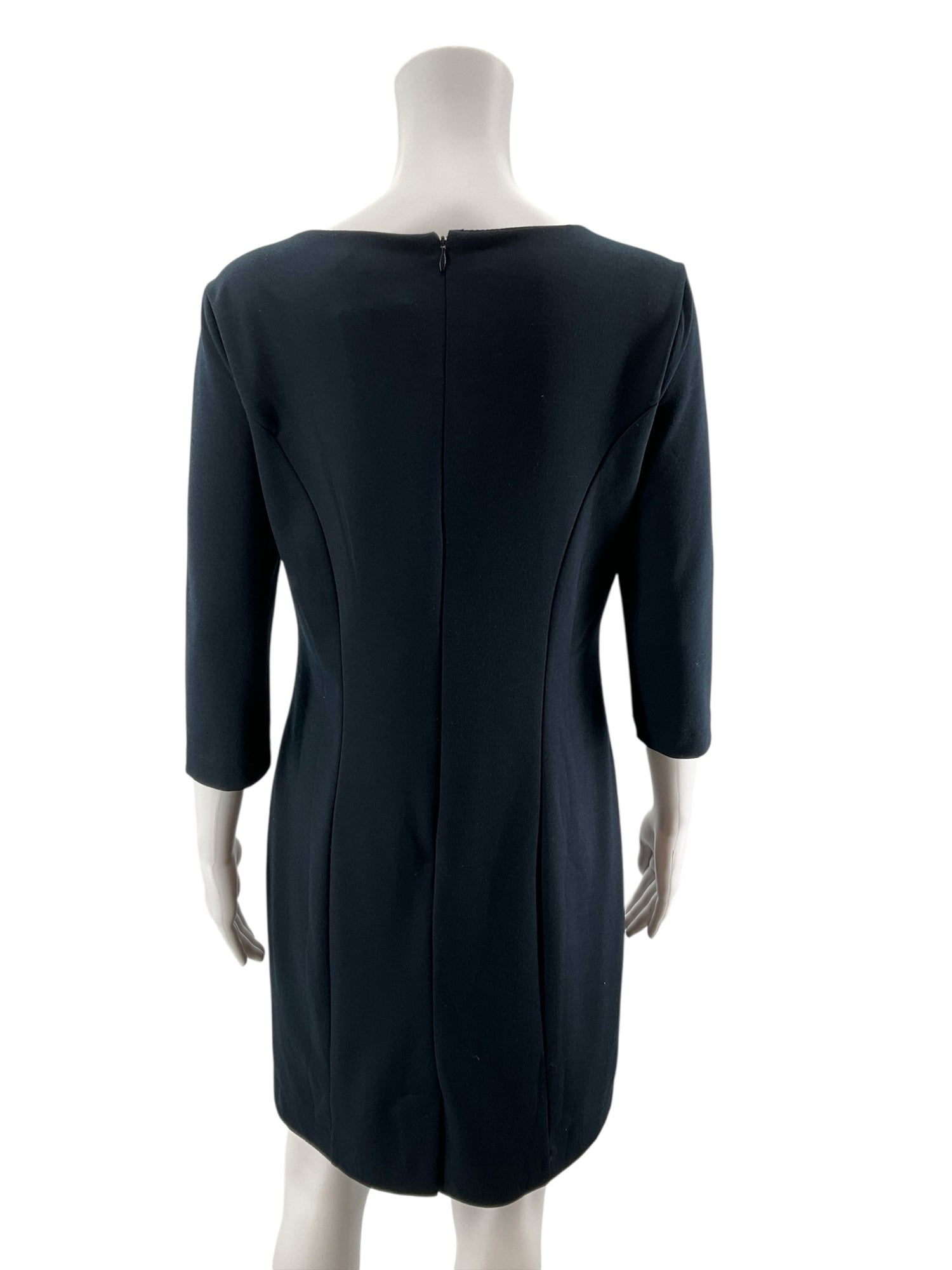 Banana Republic Navy Blue V-Notch Ponte Sheath Dress Size 6