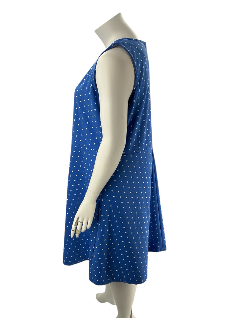 Talbots Blue/White Polka Dot Pre-Owned Ladies Dress - Size 3X - Margaret’s Fine Consignment