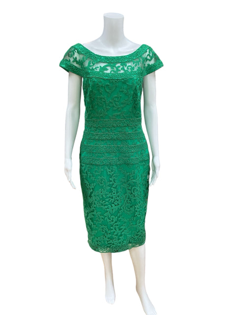 Tadashi Shoji Green Lace Dress Size 12