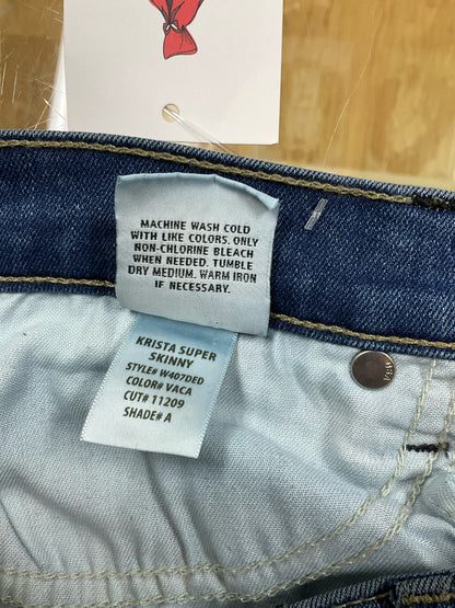 Hudson Krista Super Skinny Jeans Vaca Wash Size 6 - ONLINE ONLY