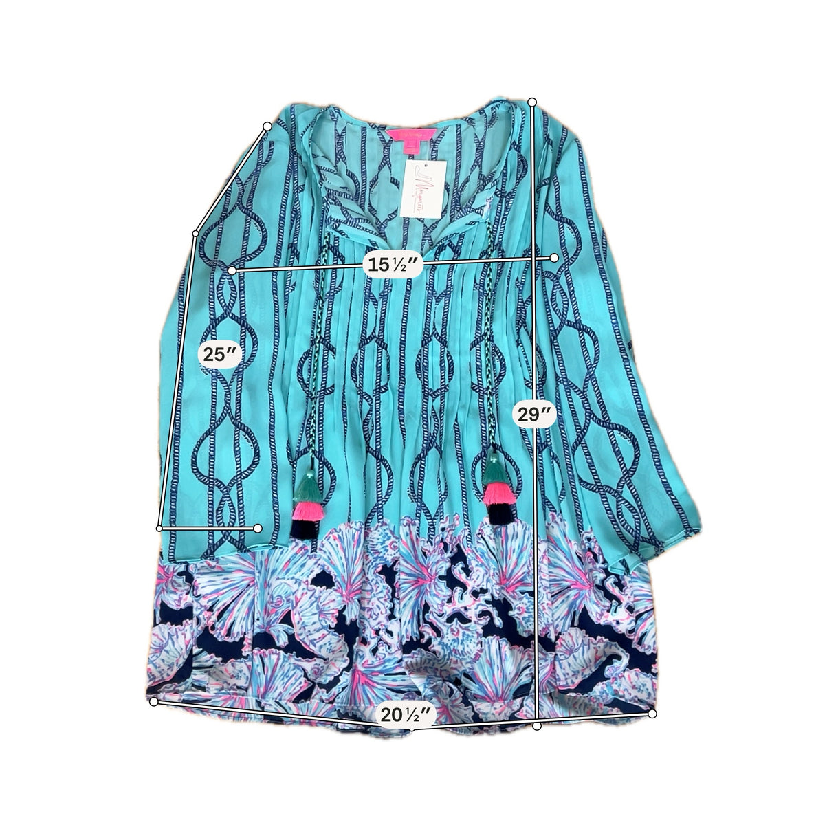 Lilly Pulitzer Matilda Tunic Top In A Pinch Print Size L - Downstairs
