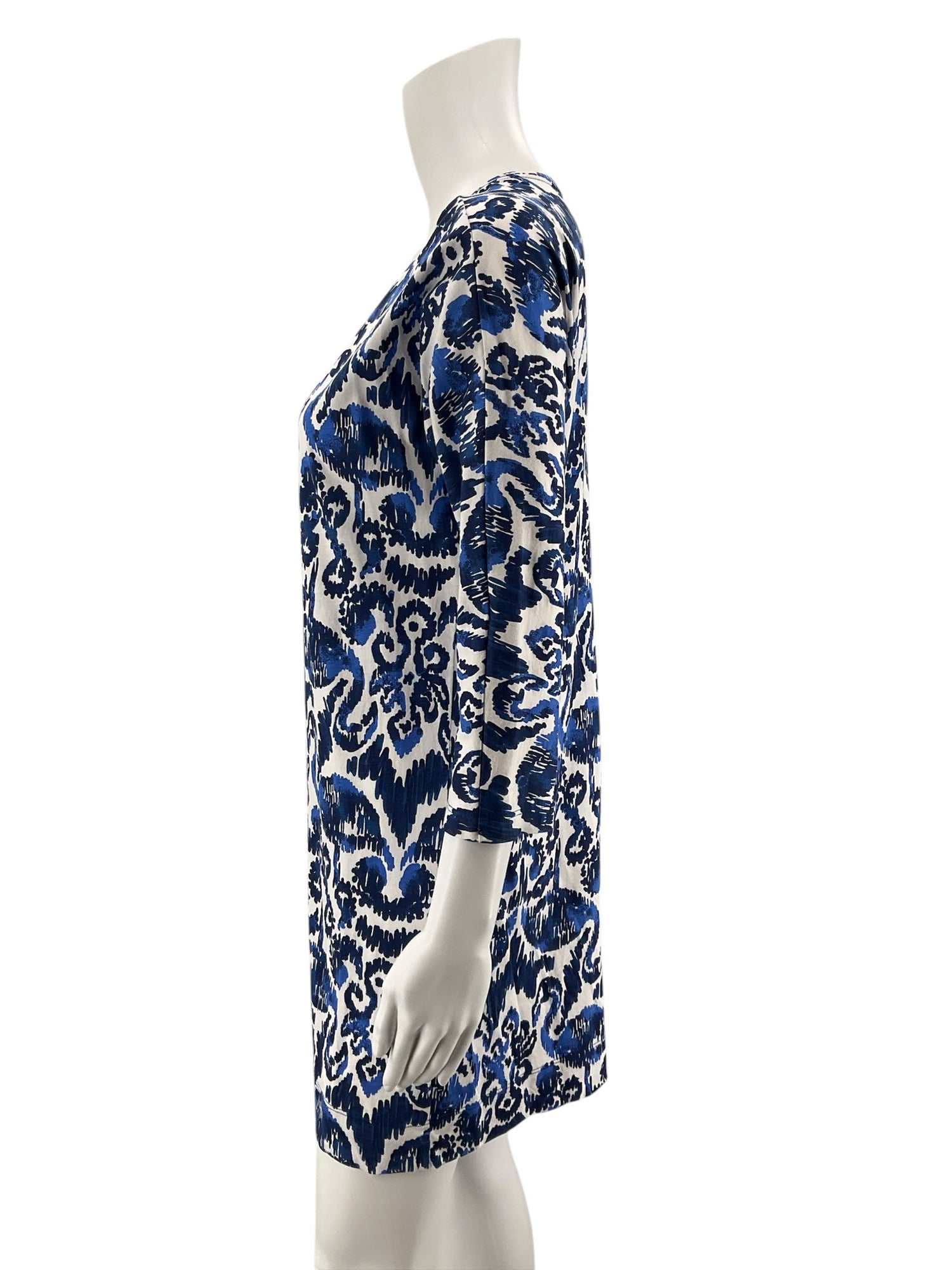 Lilly Pulitzer Kristen Swing Dress XS Gypsy Jungle Blue Pima Cotton Tunic