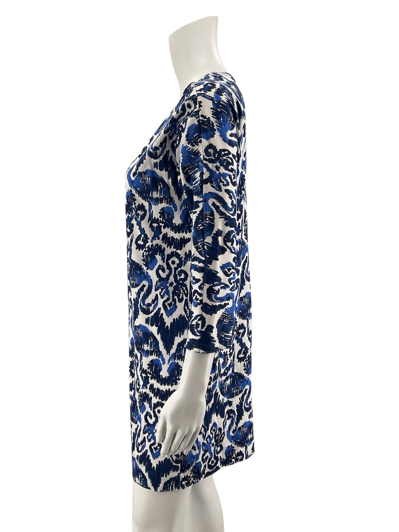 Lilly Pulitzer Kristen Swing Dress XS Gypsy Jungle Blue Pima Cotton Tunic