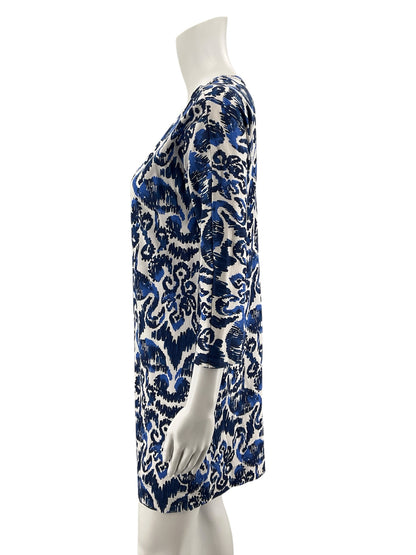 Lilly Pulitzer Kristen Swing Dress XS Gypsy Jungle Blue Pima Cotton Tunic
