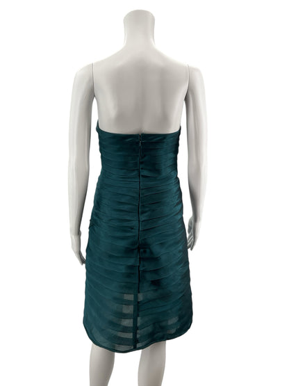 Alex Evenings Teal Strapless Bandage Cocktail Dress Petite Size 2P