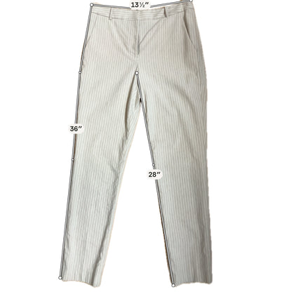 Alex Marie Pinstripe Linen Blend Ankle Pants | Size 4 - ONLINE ONLY