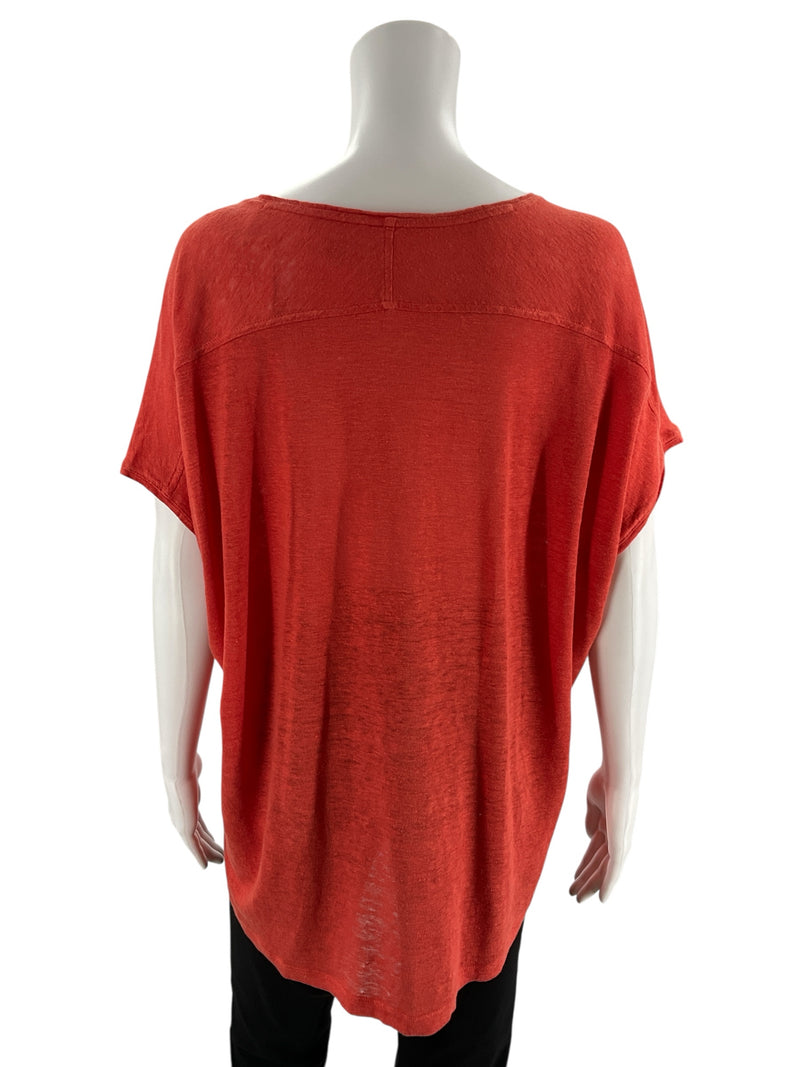 Loft Orange Solid Pre-Owned Ladies Top - Size XL