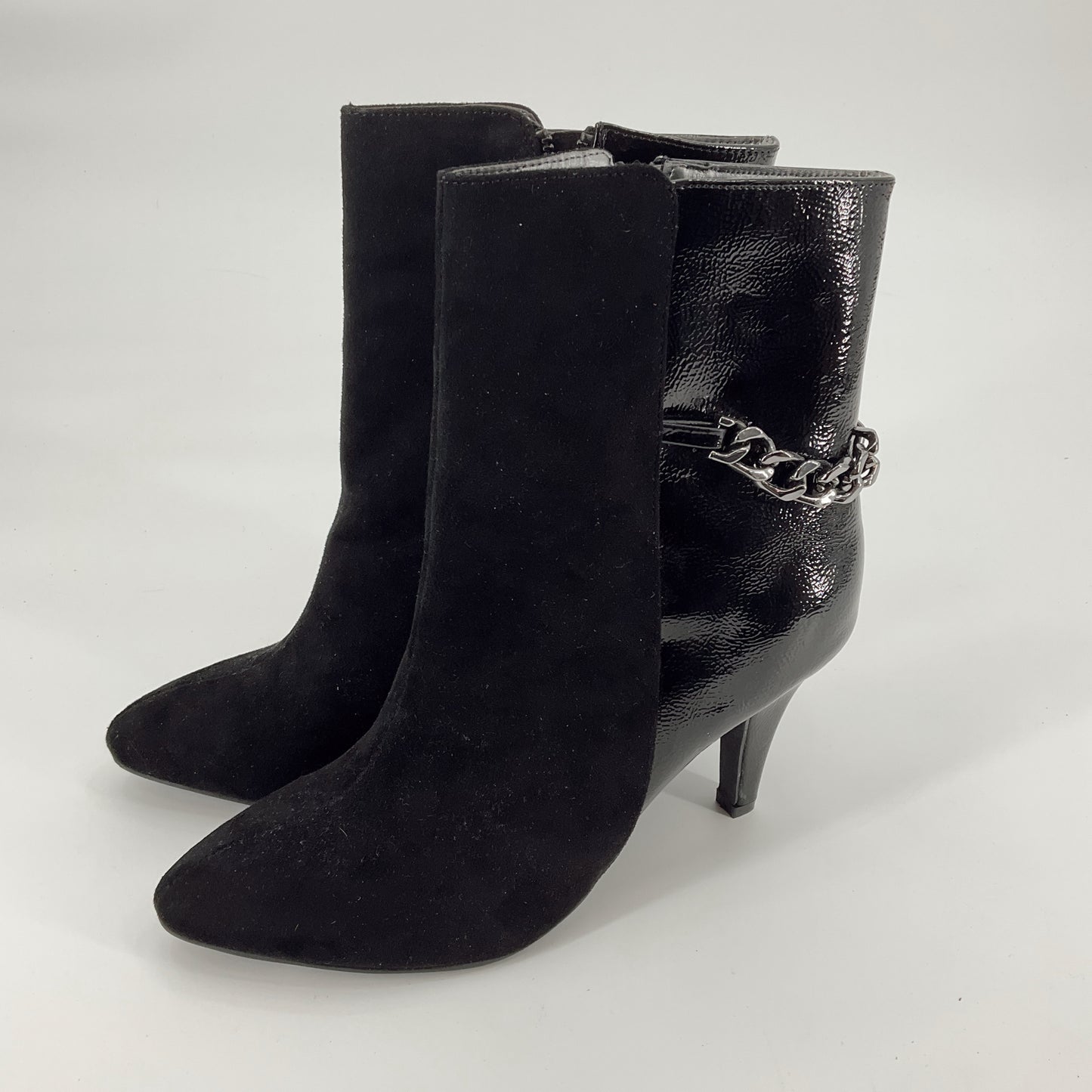 Bellini Black Chain Booties Size 11