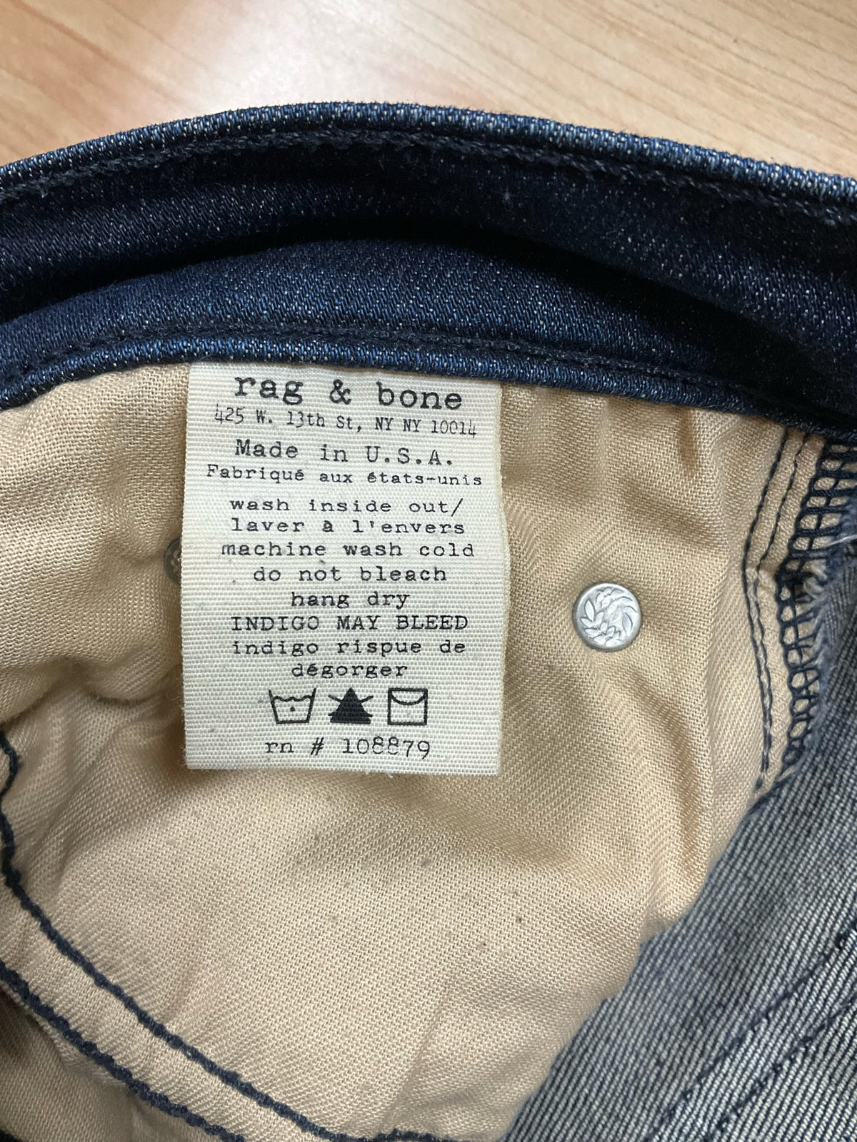 Rag &amp; Bone / Jean High Rise Skinny Ankle Raw Hem Jeans Dark Wash Size 28 - ONLINE ONLY