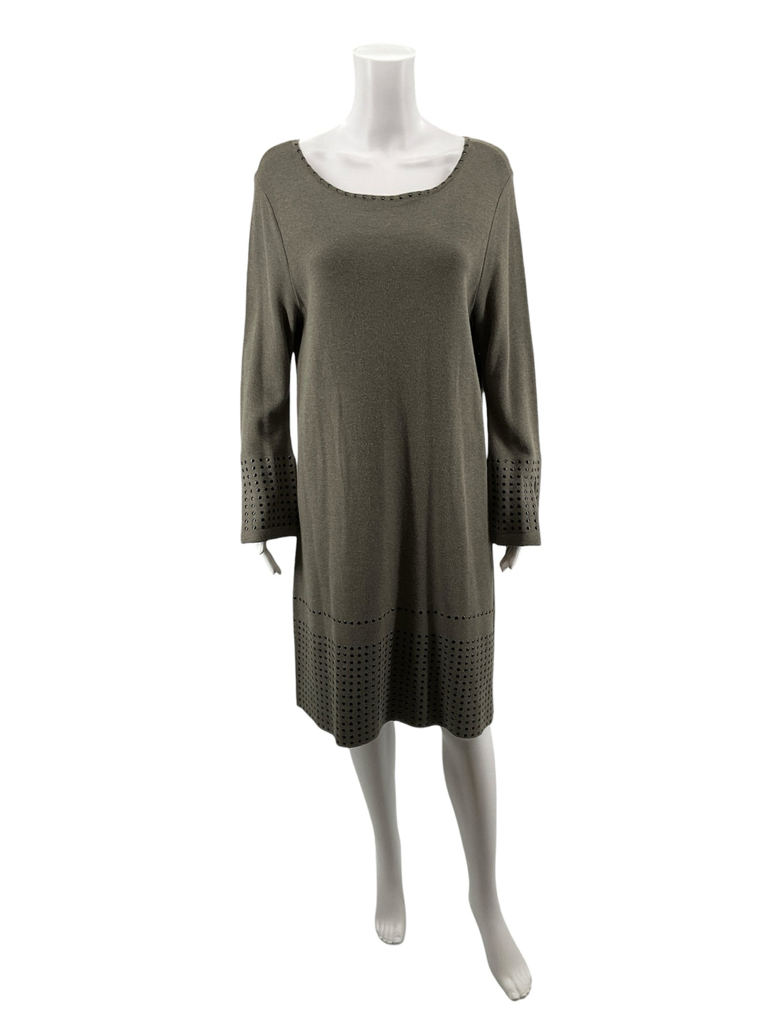 Nic &amp; Zoe Olive Pre-Owned Ladies New With Tags Dress  Size Large