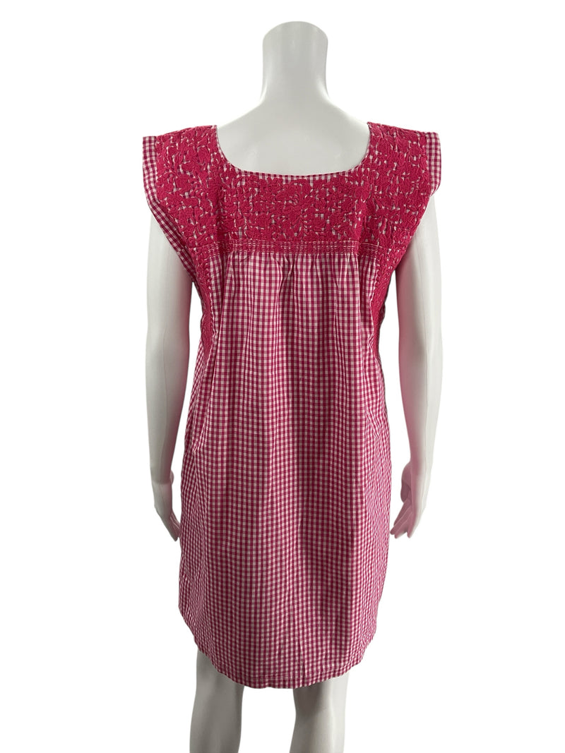 J Marie Pink/White Checkered Pre-Owned Ladies Dress - Size Small - Margaret’s Fine Consignment
