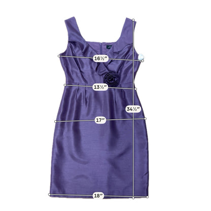 Tahari Arthur S. Levine Purple Ruffle Sheath Dress Size 6