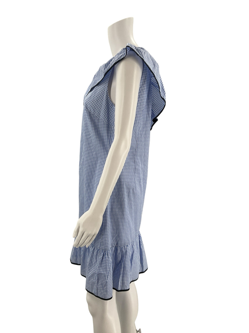 Sail to Sable White/Blue Checkered Pre-Owned Ladies New With Tags Dress - Size Medium - Margaret’s Fine Consignment
