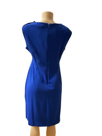 DKNY Royal Blue Sleeveless Sheath Dress Size 12