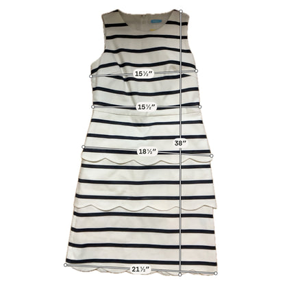 J.McLaughlin Navy &amp;amp; White Nautical Stripe Sleeveless Sheath Dress Size 8