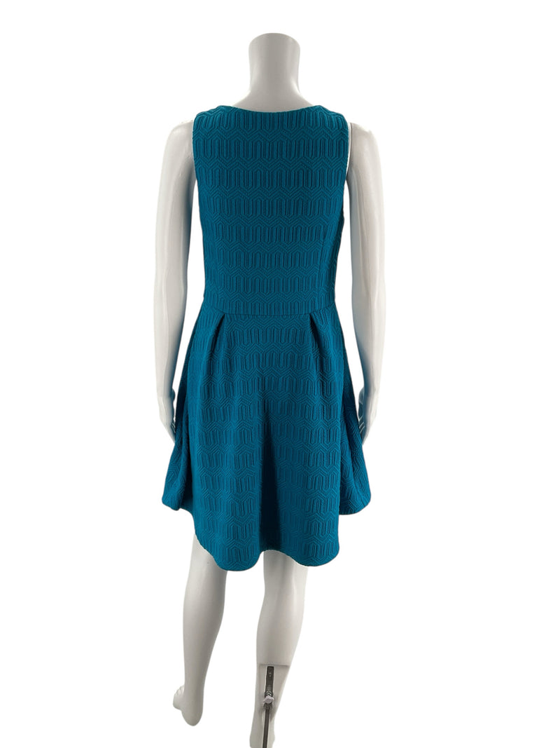 Leifsdottir Turquoise Textured Pre-Owned Ladies Dress - Size 8