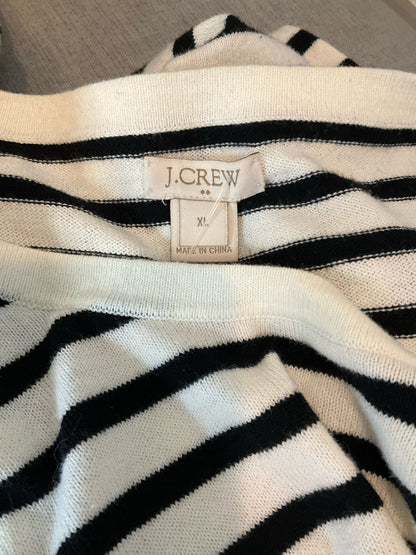 J.Crew White &amp; Black Striped Casual Top – Women’s Size XL – ONLINE ONLY