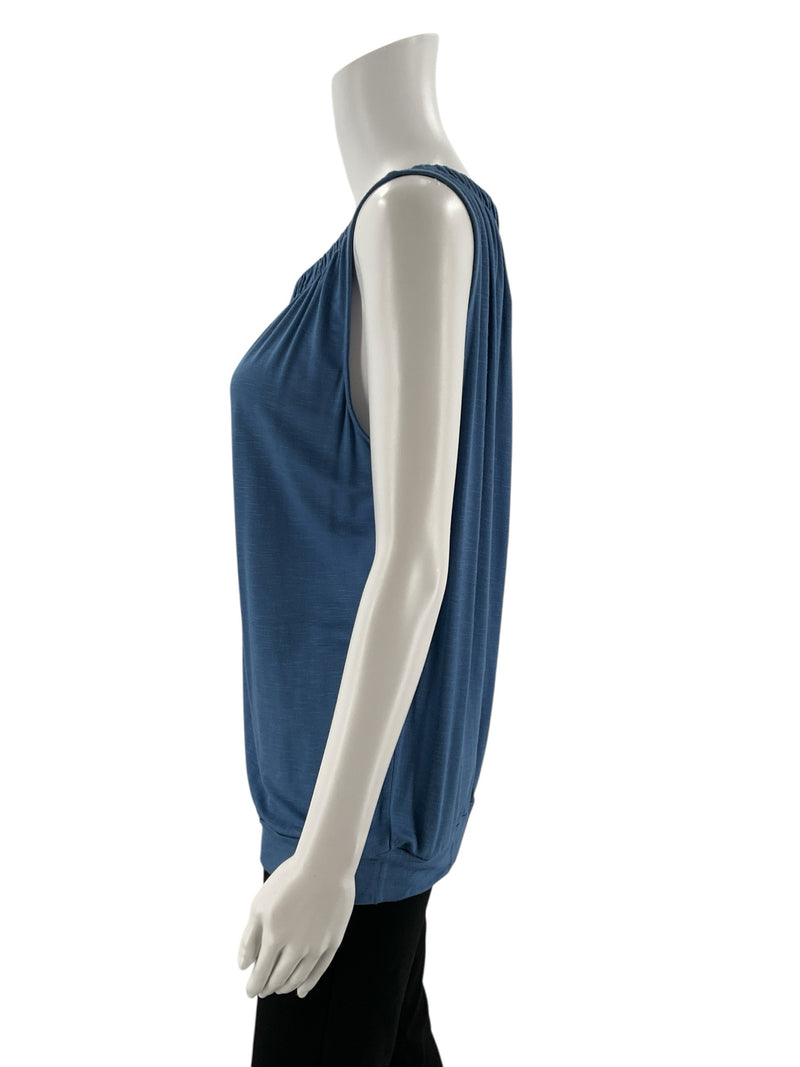 Loft Blue Solid Pre-Owned Ladies Top - Size Medium