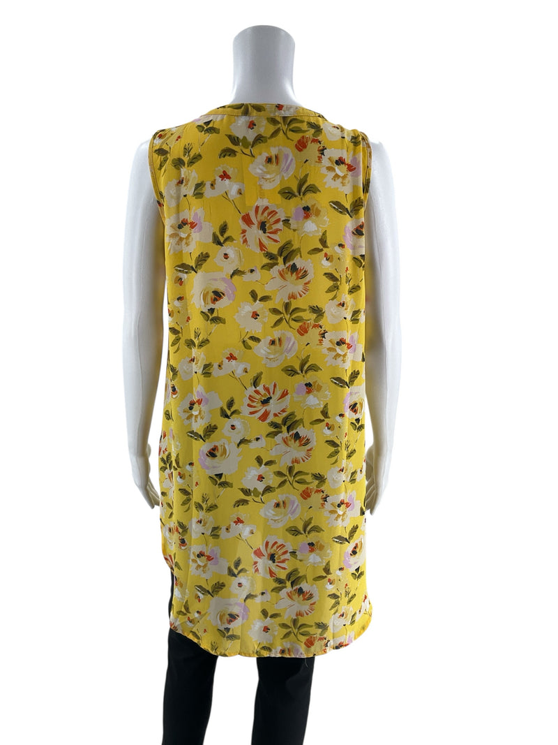 Spense Yellow/Multi Floral Pre-Owned Ladies Top - Size Medium