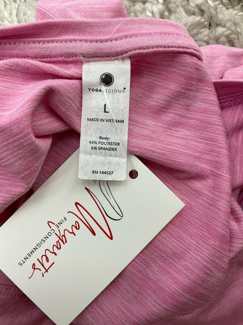 Yogalicious Pink Heathered Pre-Owned Ladies Top - Size Large