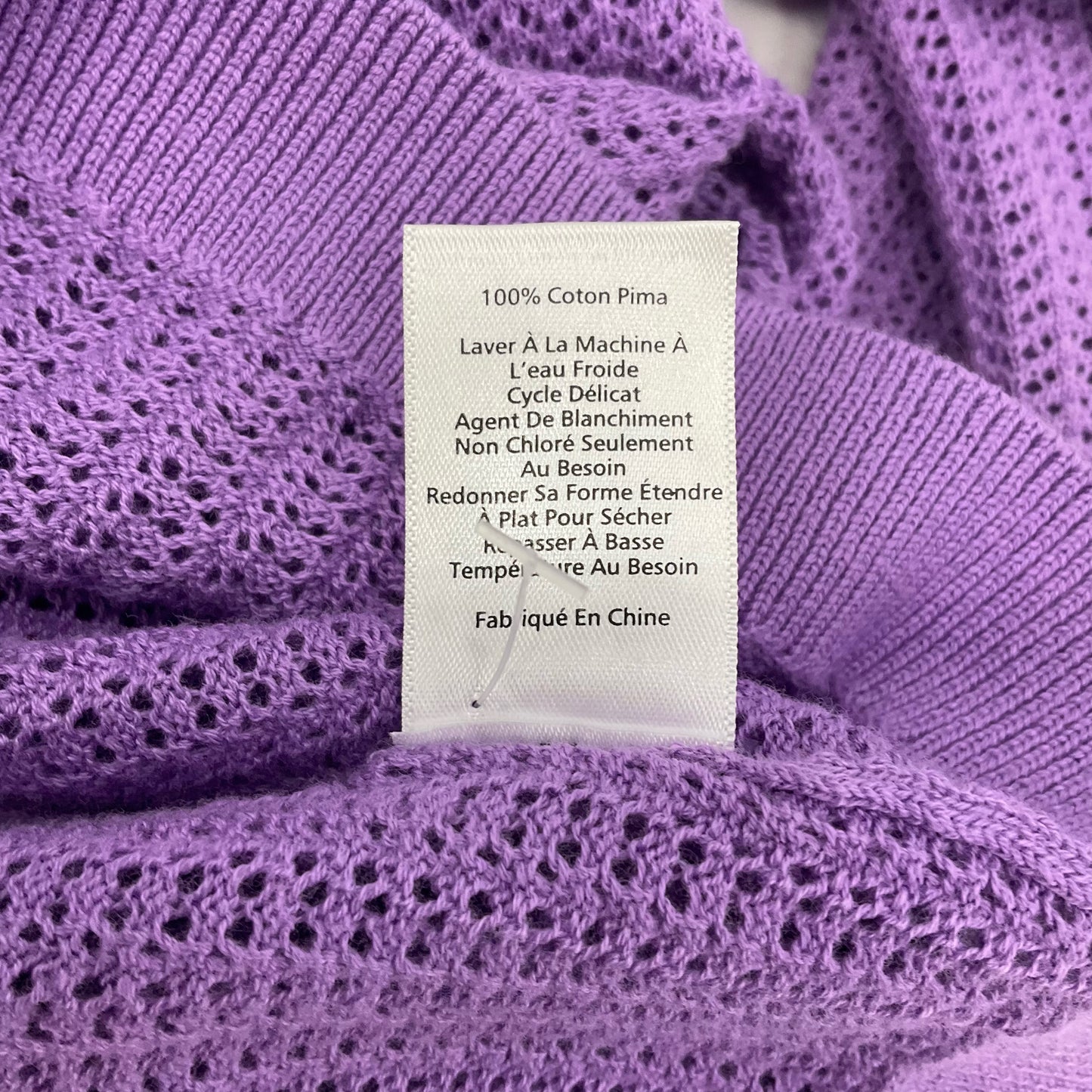 Talbots Lavender Mesh Top Size MP