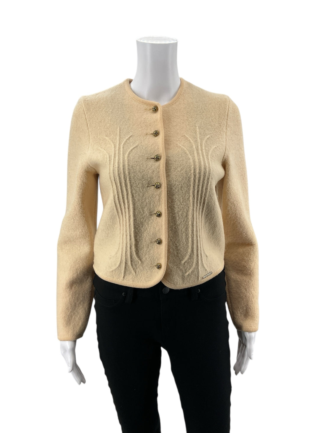 Geiger Cream Solid Pre-Owned Ladies Jacket - Size 6 - Margaret’s Fine Consignment