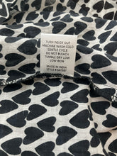 Ivy Jane white/black Short Sleeve Heart Print Smocked Ruffle Yoke Blouse Top Size Small NWT - Size S