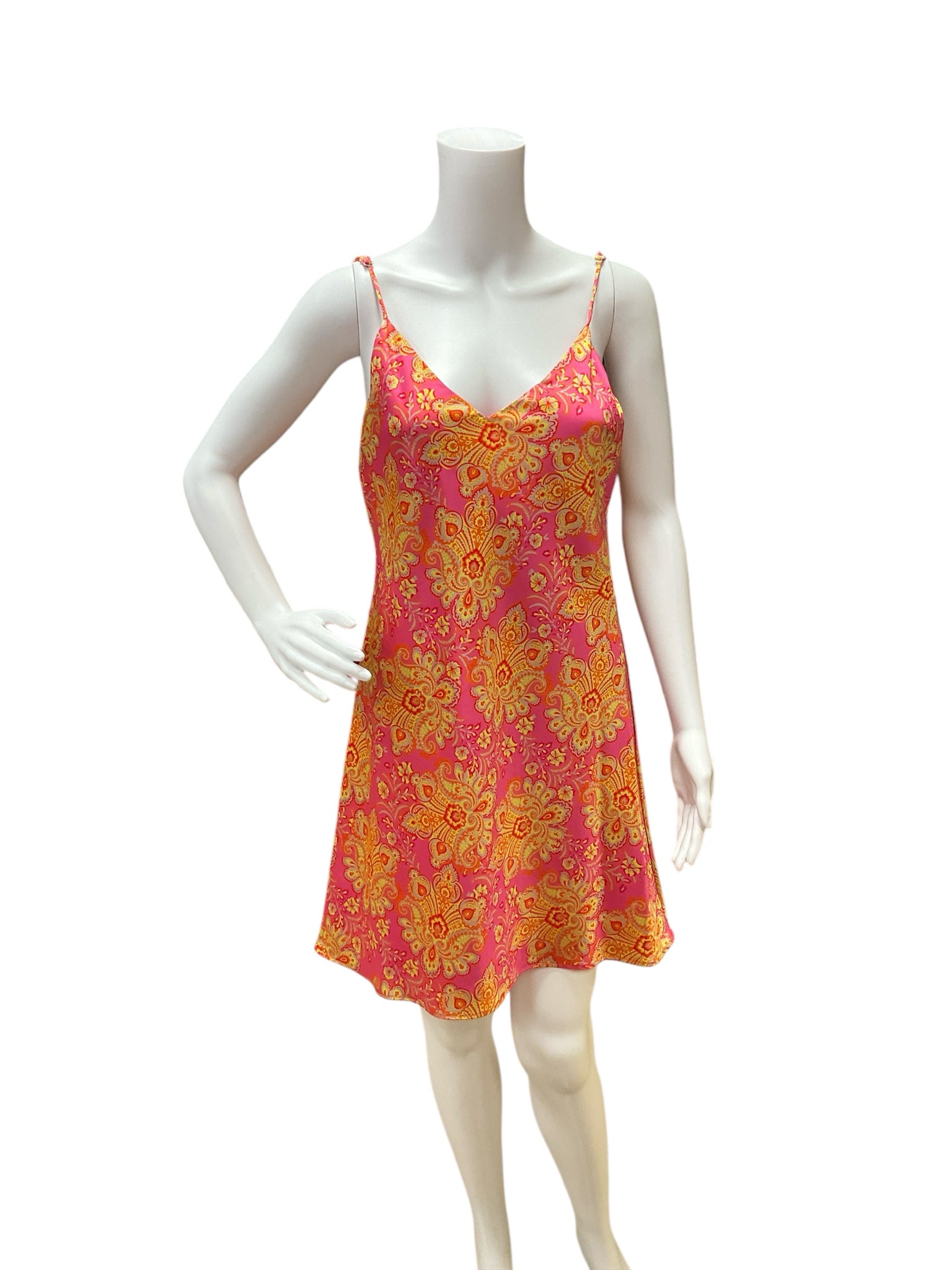 VICI Pink/Orange Print Dress Size Medium