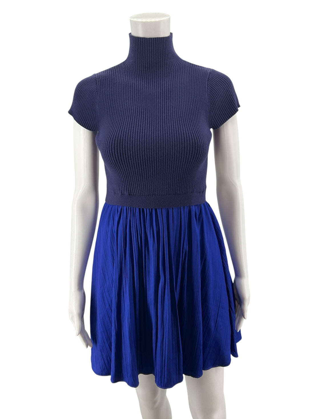 Maeve by Anthropologie Colorblock Pleated Two-Fer Dress Small Petite NWT