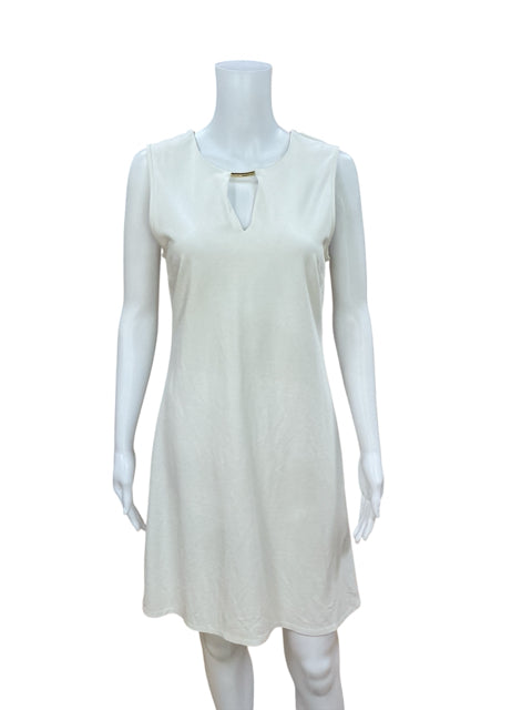 Jude Connally White Solid Pre-Owned Ladies Dress - Size Small