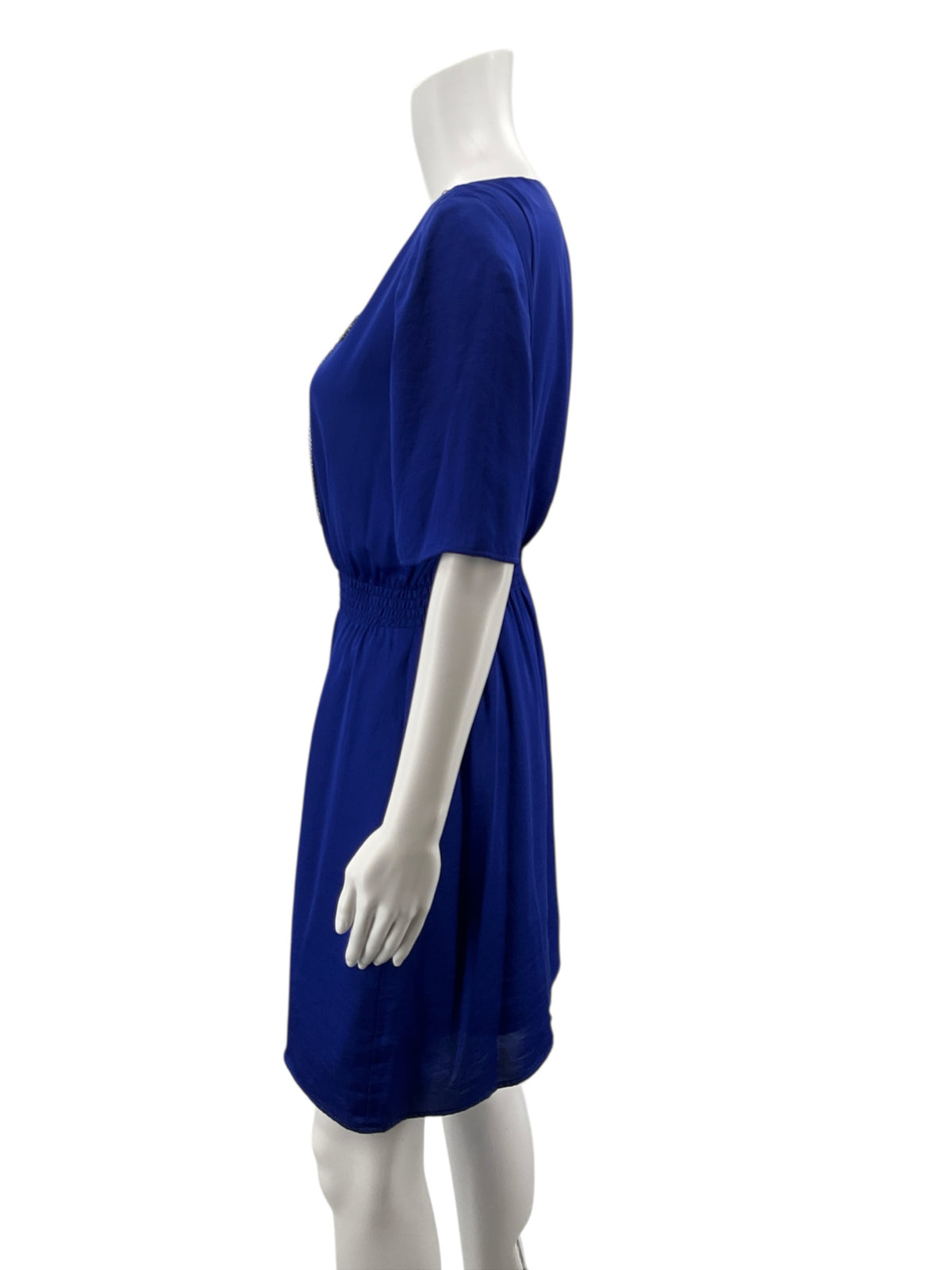 Gianni Bini "Muriel" Cobalt Blue Beaded Bib Dress Size Small - ONLINE ONLY