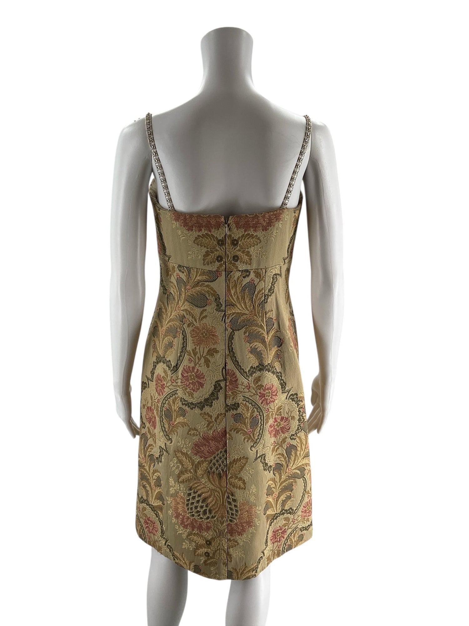 Kay Unger Tan/Mauve/Gold Pre-Owned Ladies Dress - Size 4