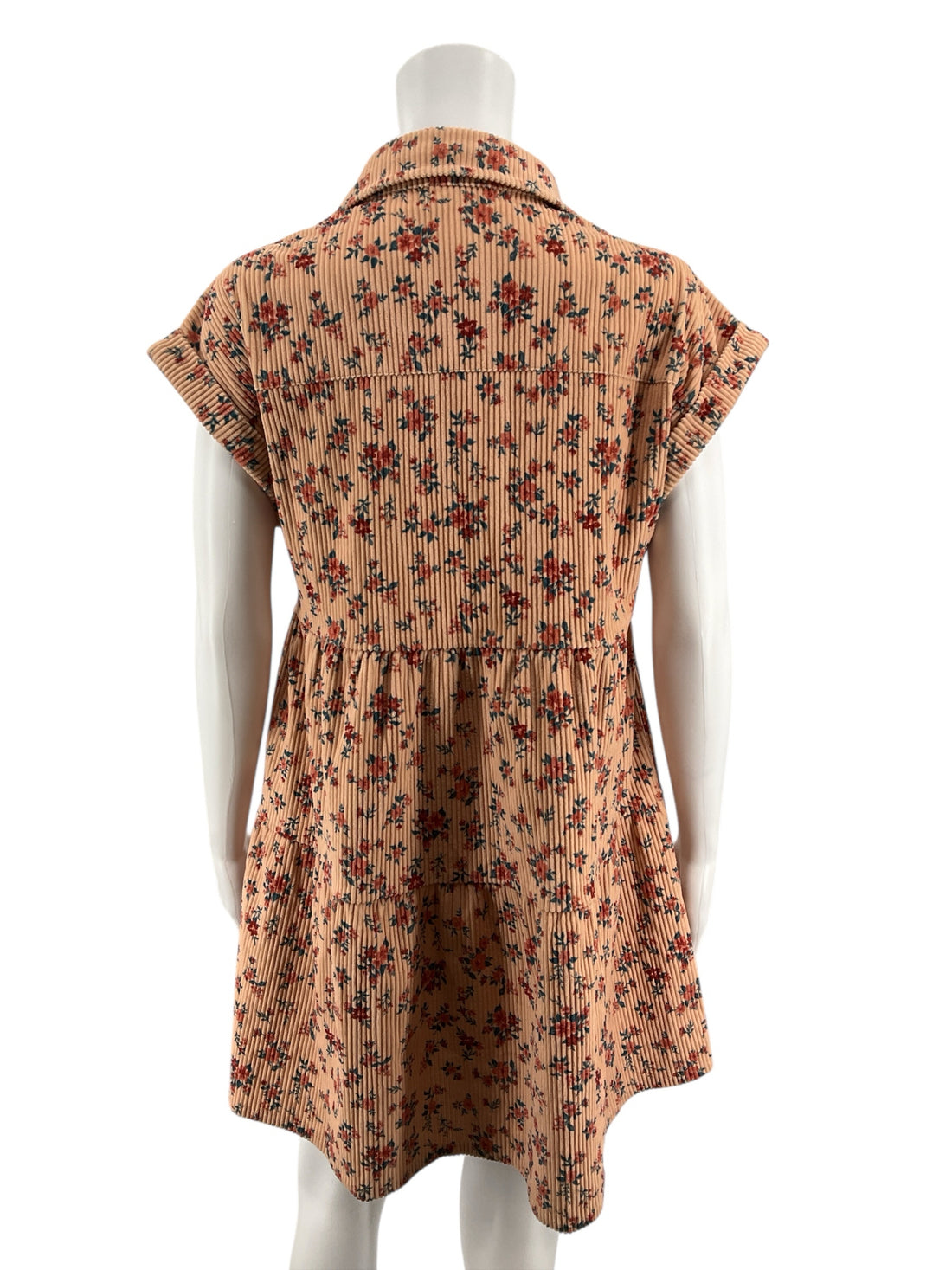 Emily Wonder Rust/Turquoise Floral Pre-Owned Ladies Dress - Size Small