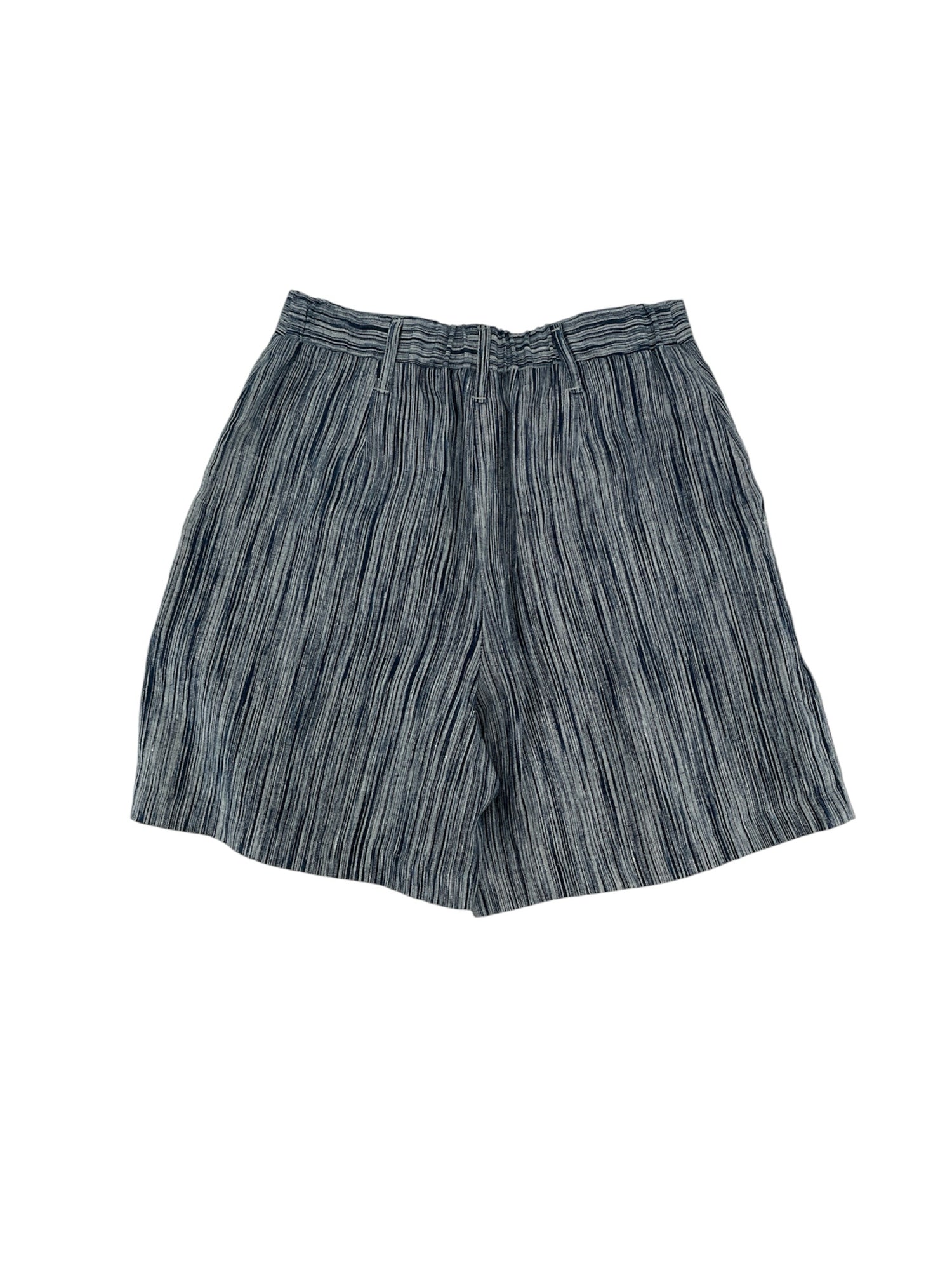 Karen Kane Blue Shorts Blue White Striped Linen Shorts Lined Made in USA Size Small - Size S