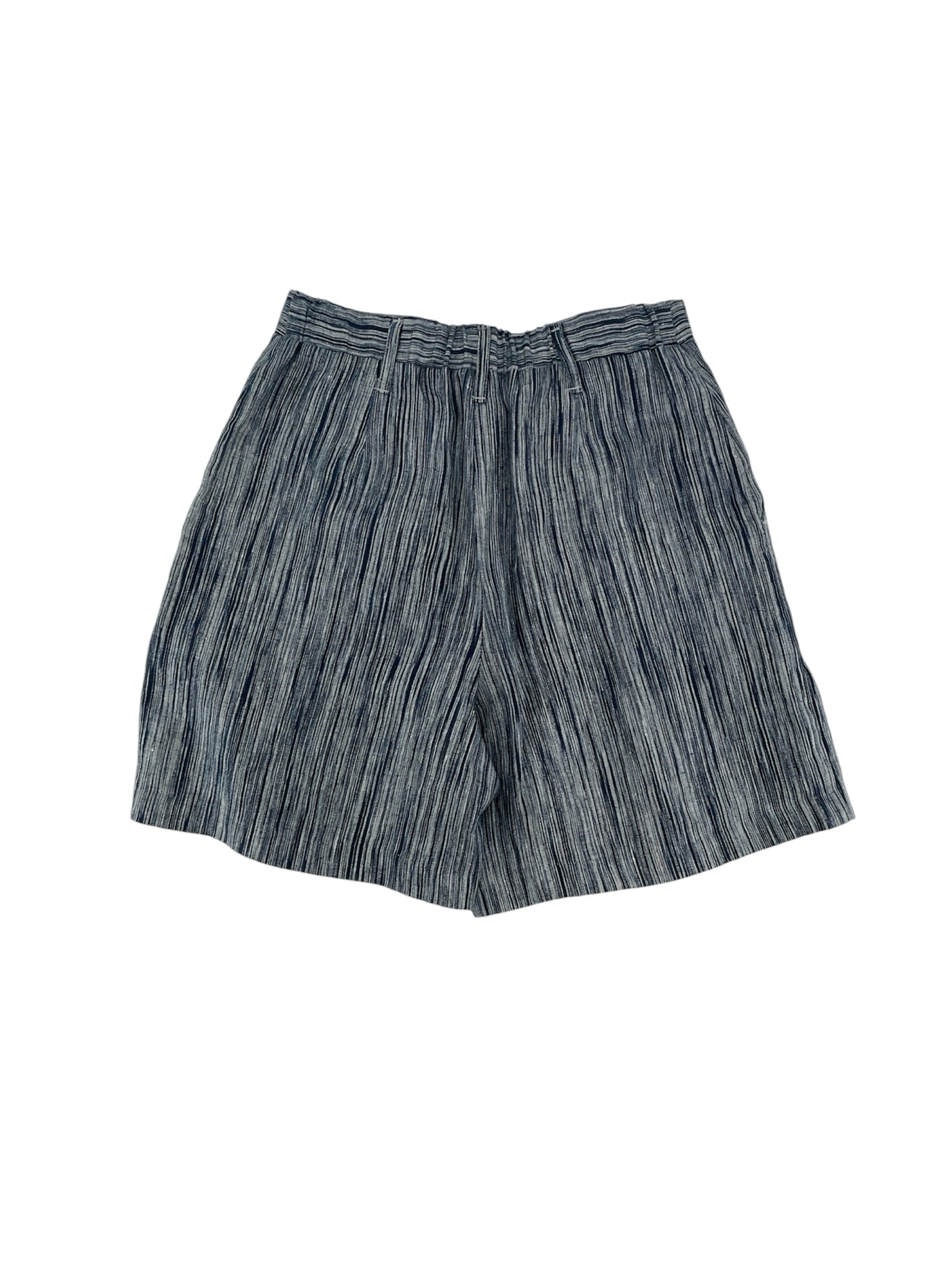 Karen Kane Blue Shorts Blue White Striped Linen Shorts Lined Made in USA Size Small - Size S