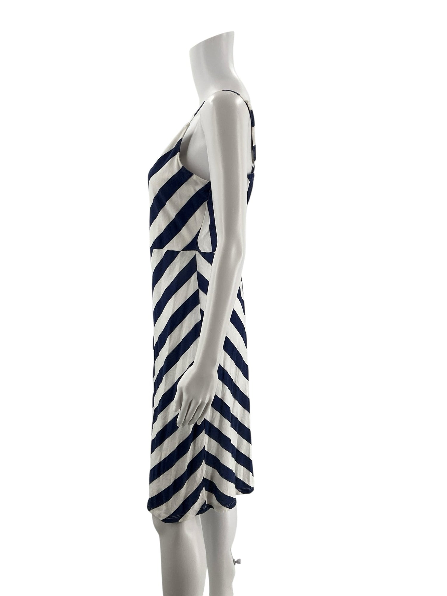 Old Navy White/Blue Stripe Pre-Owned Ladies Dress - Size Medium - Margaret’s Fine Consignment