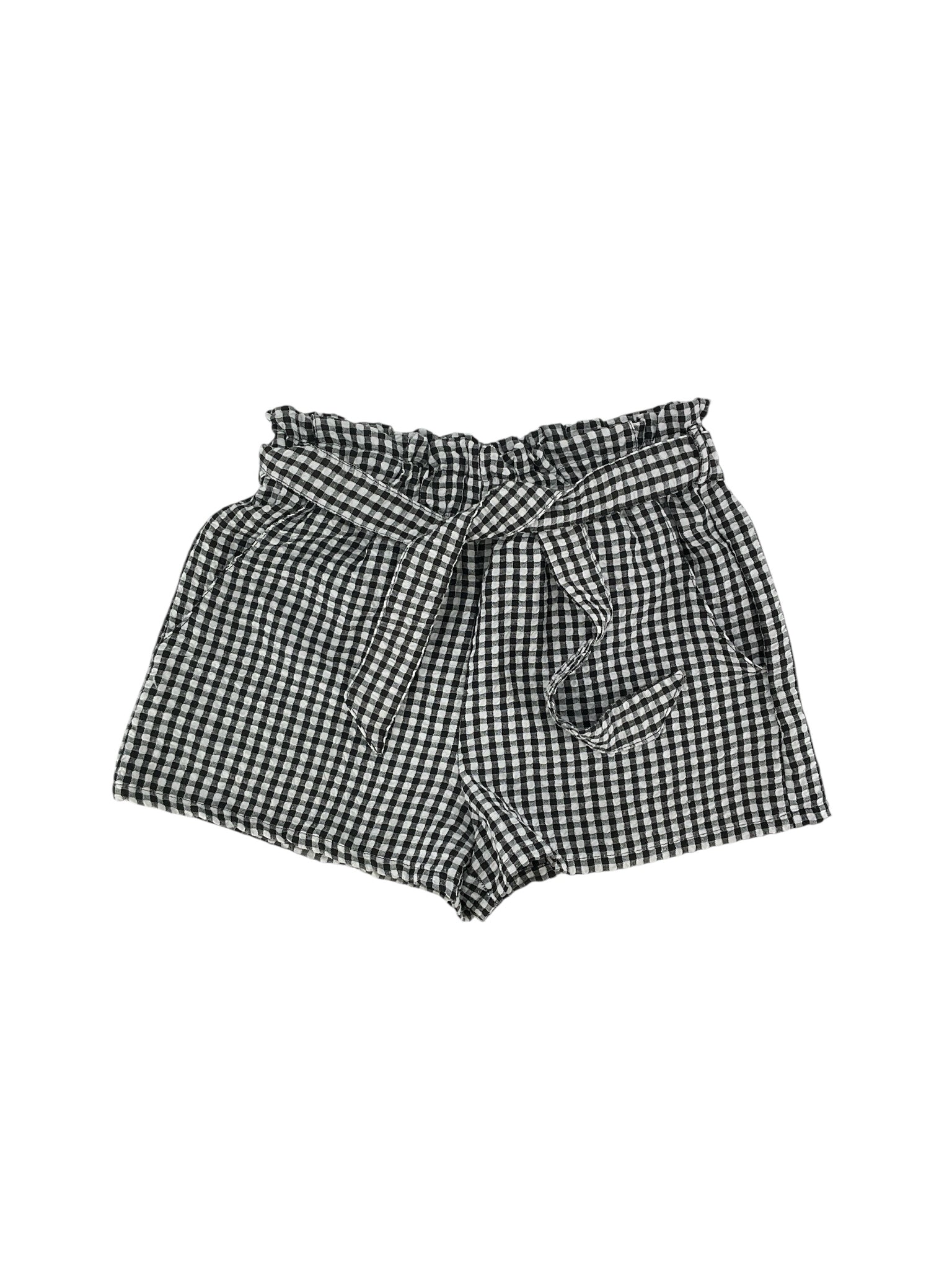 I.N. San Francisco Gingham Paperbag Shorts with Belt | Size Medium