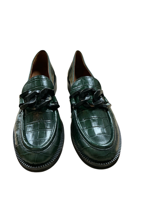 Unit Indiversity Black Croc Embossed Loafers Womens EU 38