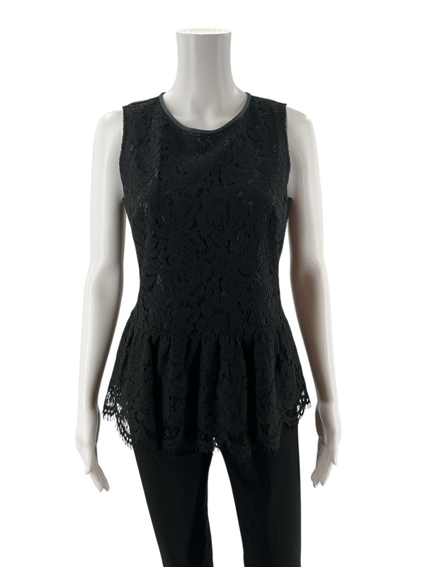 J Crew Black/Navy Lace Pre-Owned Ladies Top - Size 4T