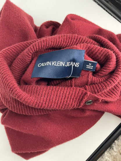 Calvin Klein -  Burgundy Solid Pre-Owned Ladies Casual Top - Size M