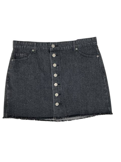 Mud Pie Black Button-up Pre-Owned Ladies Skirt - Size Large - Margaret’s Fine Consignment