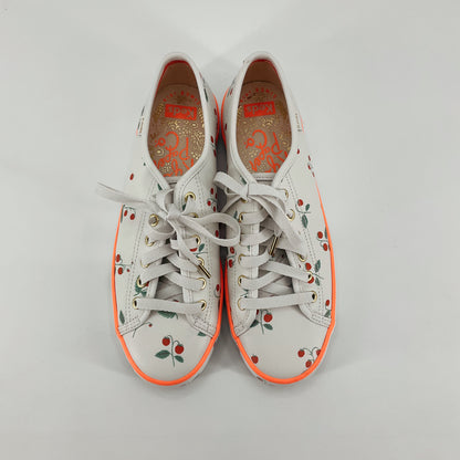 Keds Kickstart Pennant Cherry Print Leather Sneakers Size 7.5
