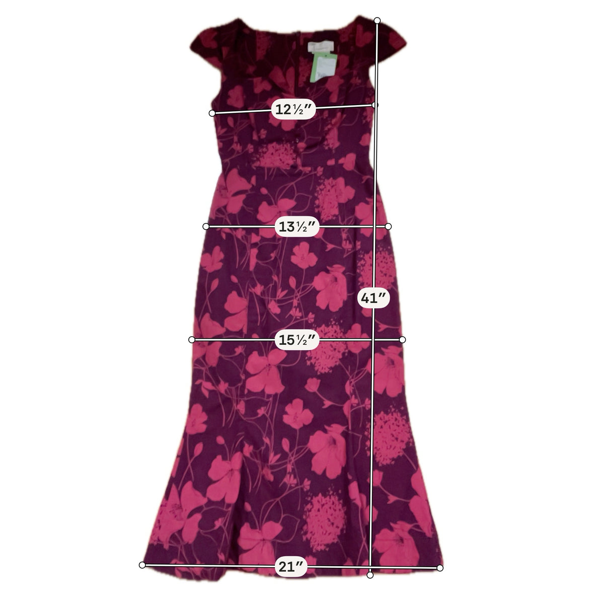 Anthropologie Burgundy Floral Sweetheart Button-Front Midi Dress Size XS